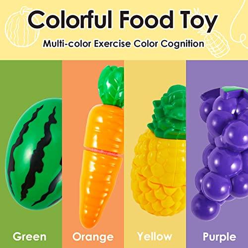 Produktbild Activity Board Kinderküche Zubehör, Küchenspielzeug Schneiden Obst und Gemüse Lebensmittel Spielzeug