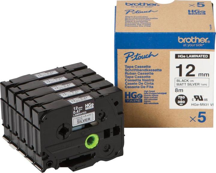 Produktbild Brother P-Touch (1.20 cm, Schwarz, Silber)