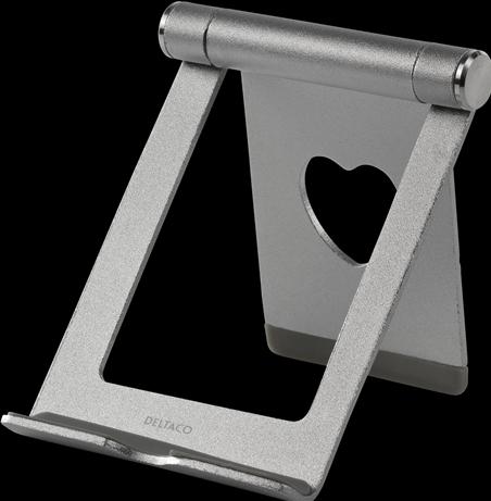 Produktbild Deltaco Ständer für Telefone und Tablets, Aluminium, Silber