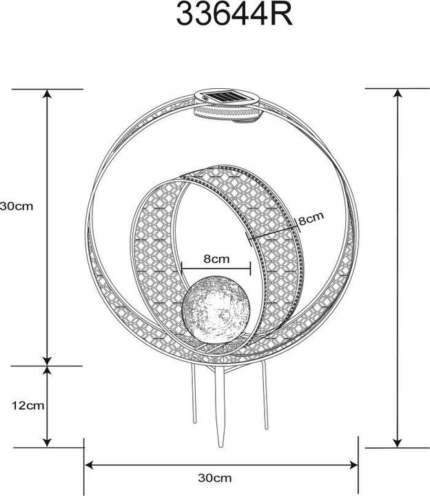 Produktbild Globo Solarleuchte Metall Rostoptik, 1xled (IP44)