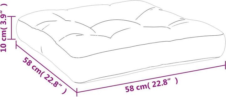 Actual product image VidaXL 10-piece garden lounge set with cushions (58 x 58 x 10 cm)