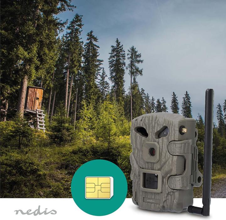 Produktbild Nedis Wildcamera - 1080p@30fps - 30.0 MPixel - 2 MPixel CMOS - IP66 - Zwart No-Glow IR - Nachtzicht - Kijk