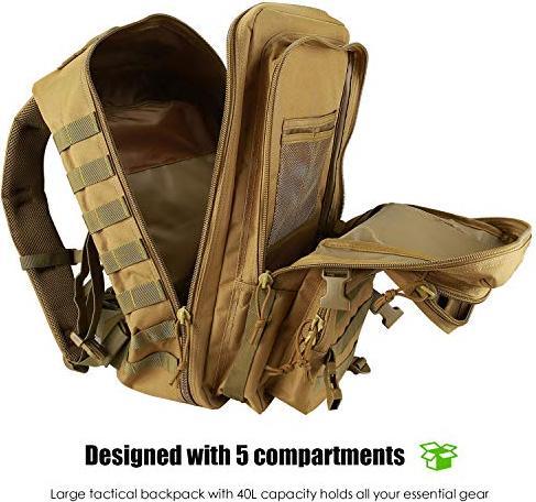 Image du produit Only-Bags.Store Sac à dos tactique militaire, Grande capacité 3 jours Armée Assault Pack Bag Go Bag Sac à dos pour