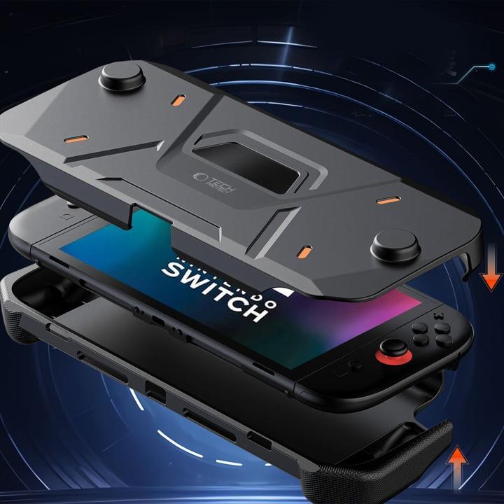 Image du produit Tech-Protect Carbonox-Hülle für Nintendo Switch 2, Schwarz (Switch 2)