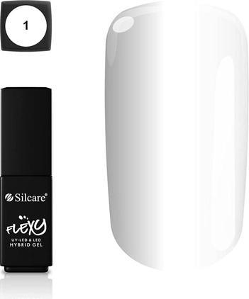 Silcare Flexy Hybrid Gel Hybrid Lacquer 01 4.5G (Weiss, UV-Gel Lack)