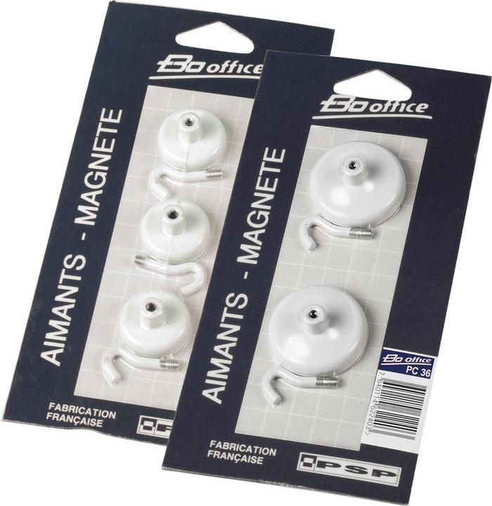 Produktbild BoOffice Hakenmagnete weiss 25mm (3 x)