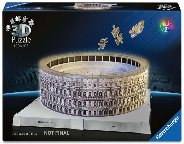 Actual product image Ravensburger 3D Puzzle 216 Teile - Iconics: Kolosseum Rom - mit Licht (216 pieces)