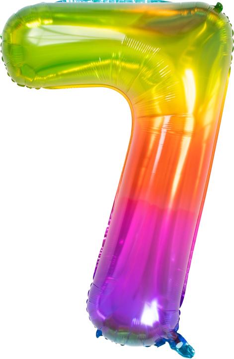 Folienballon Yummy Gummy Rainbow Zahl 7 (1 x)