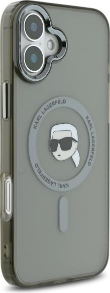 Produktbild Karl Lagerfeld KLHMP16SHLSKIK iPhone 16 6.1" czarny/black hardcase IML Metal Karl Head MagSafe (Apple iPhone 16)