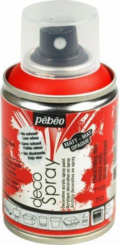 Actual product image Pebeo Decospray Matt acrylic paint (Christmas Red, 100 ml)