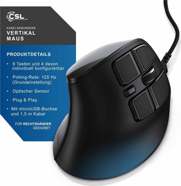 Actual product image CSL Ergonomic mouse (Cable)