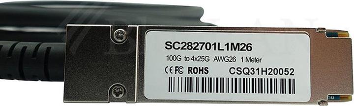 Actual product image CBO Mellanox MCP7F00-A003R30L Compatible BlueLAN QSFP28 DAC SC282701L3M26