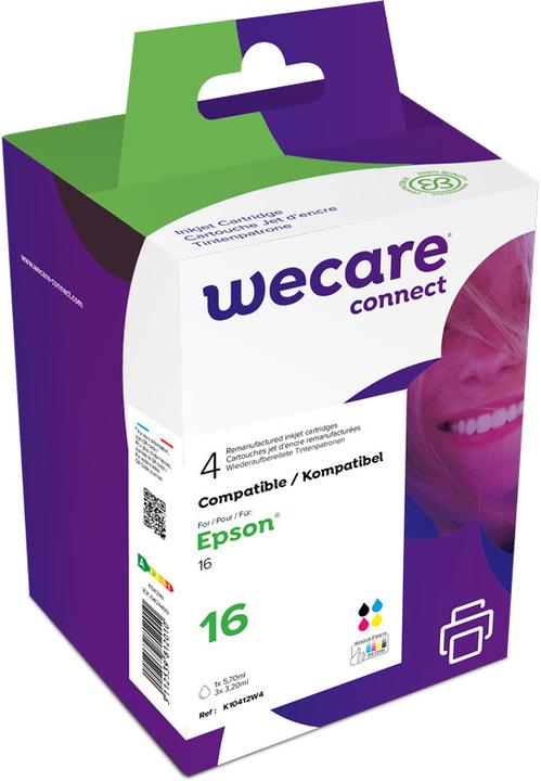 Produktbild Wecare Multipack rebuilt CMYBK T162640 zu Epson WF2010 5.7/3x3.2ml (CMYK)