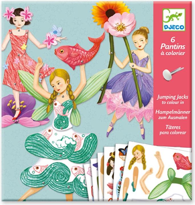 Djeco Jumping jacks to color fairies