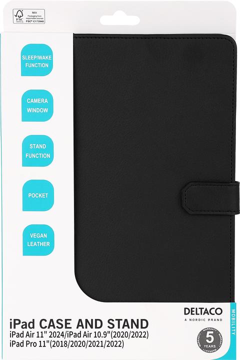 Immagine prodotto Deltaco iPad Air 11" 2024 Air 10.9" 4/5th Pro 11" 2/3/4t (3)