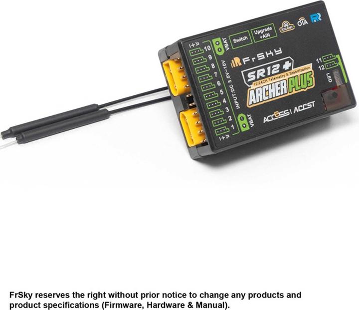 Actual product image FrSky Empfänger Archer Plus SR12+ 2,4Ghz