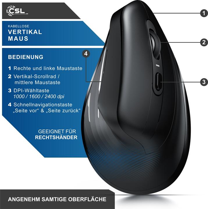 Actual product image CSL Vertikale Maus (Wireless)
