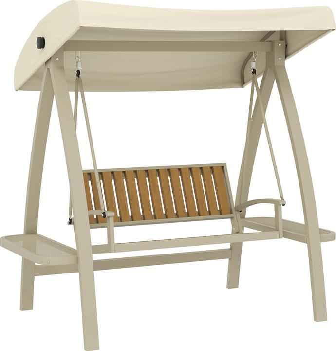 Actual product image Outsunny Hollywoodschaukel Metall, Kunststoff Beige