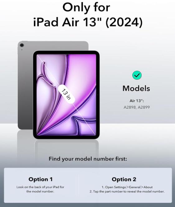 Actual product image ESR Rebound Hybrid (iPad Air 13 2024 (M2))