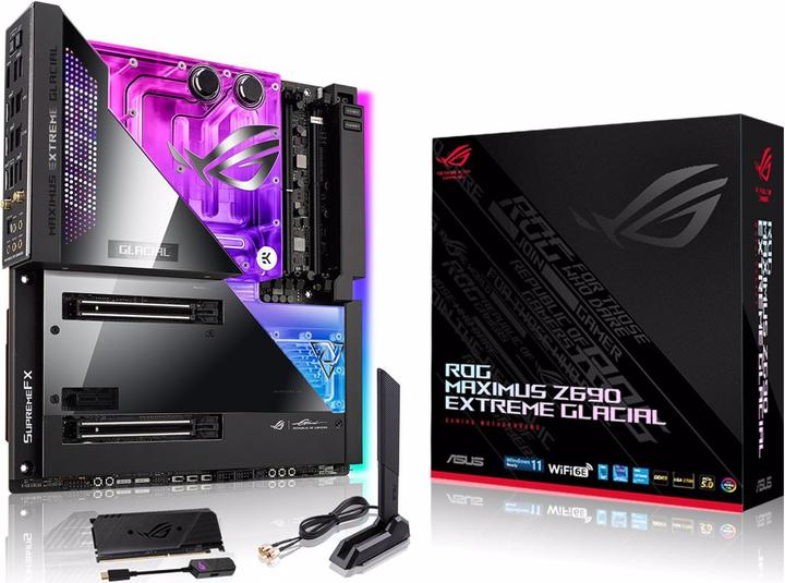 Produktbild ASUS Rog Maximus Z690 Extreme Glacial (LGA 1700, Intel Z690 (DDR5), ATX)