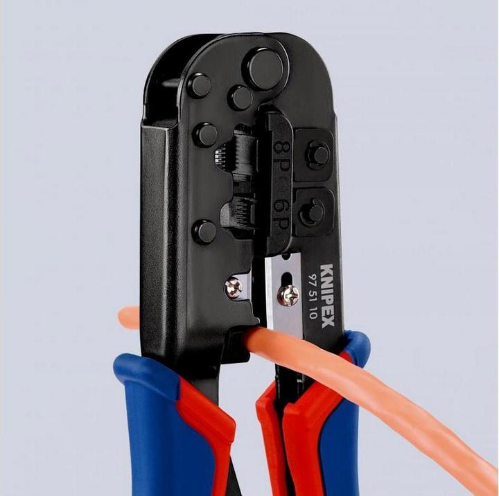 Productafbeelding Knipex Krimptang voor Westernstekkers 97 51 10 (190 mm)