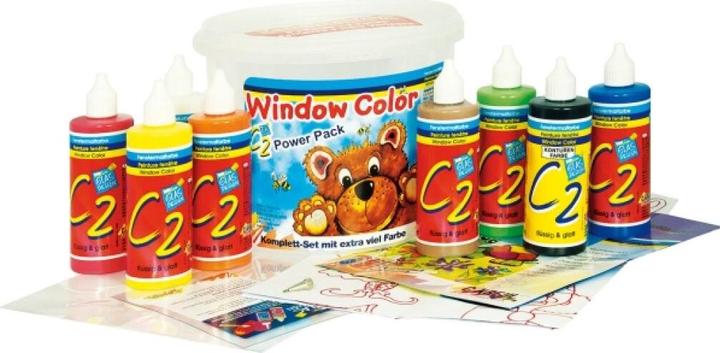 Produktbild Kreul Window Color Power Pack (Weiss, Pfirsich, Himbeere, Saphir, Cognac, Citron, Apfelgrün, Schwarz, 1000 ml)