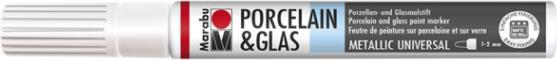 Marabu Porzellanmalstift metallic weiss (Gemischte Farben, 2 mm, 1 x)