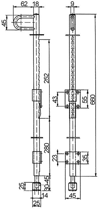 Immagine prodotto Schänis Fermaporte 230mm acciaio zincato (1 Pezzo/i)