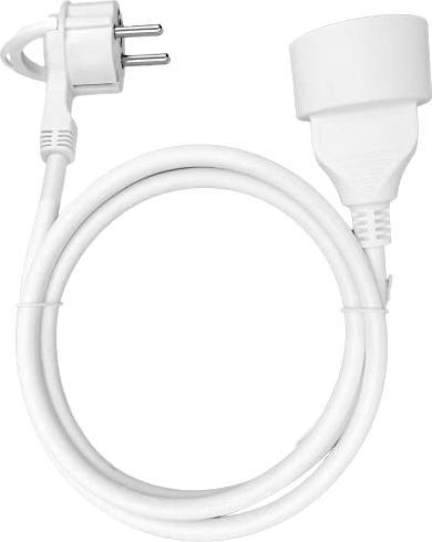 Produktbild MGA ORNO AE-13195 Verlängerungskabel mit Einzelsteckdose und EIN Flacher Stecker PVC-Kabel H03VV-F 2x0,7 (5 m)