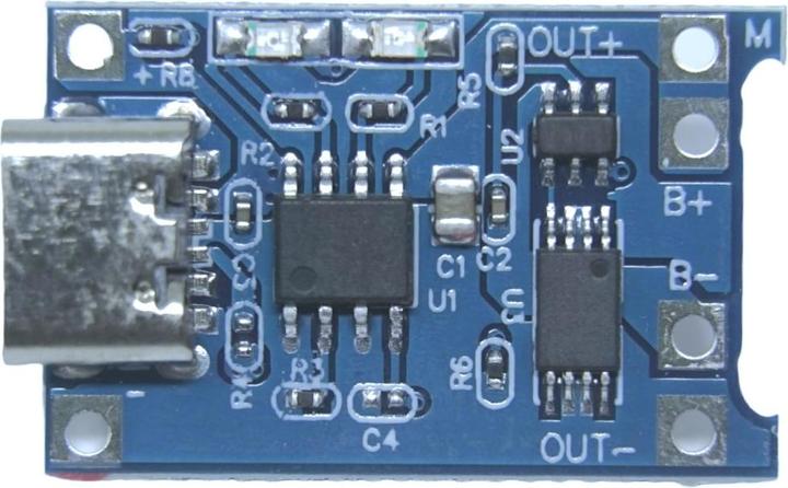 Actual product image Purecrea TP4056 Lithium LiPo battery Battery charging module USB C 5V 1A