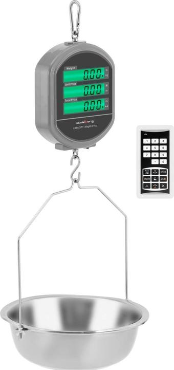 Steinberg Hängewaage Zugwaage Industriewaage Fernbedienung 0.1 - 30 kg kg / 10 g g LCD-Display