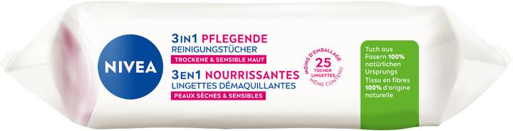 Actual product image NIVEA 3in1 Nourishing wipes (Cleaning cloths, 25 ml)