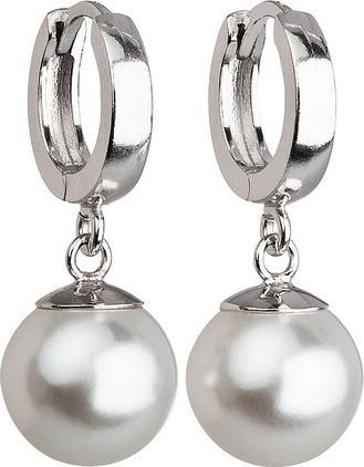 Evolution Group - Silver earrings with pearl white 31.151.1