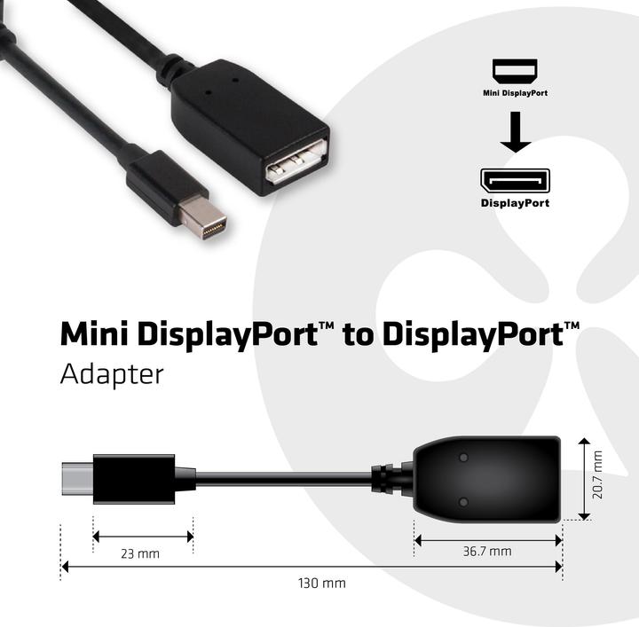 Image du produit Club 3D Mini DisplayPort vers (DP, 10 cm)