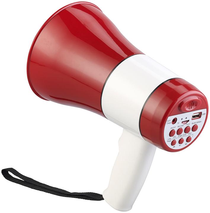 Image du produit Infactory Mégaphone MP3 à batterie avec slot USB & SD (Film de protection pour écran)