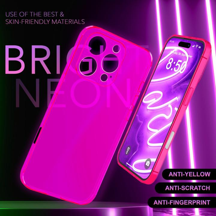 Produktbild Nalia Klar Transparente Neon Silikon Hülle (Apple iPhone 16 Pro Max)