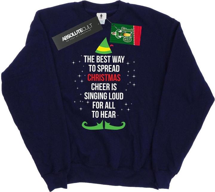 Elf Christmas Cheer Text Sweatshirt (M)