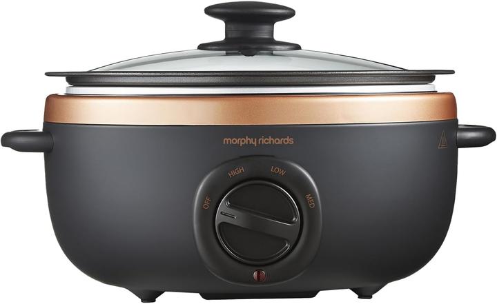 Actual product image Morphy Richards Slow Cooker Sear&Stew 3.5L matt black/ rosegold