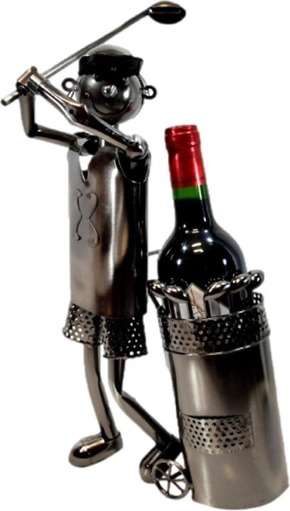 IKO Wein-Flaschenhalter 'Golfspieler' h=53cm b=26cm (Weinflaschenhalter)