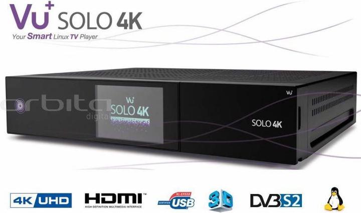Produktbild Vu+ Solo 4k, 2x Dvb-S2 Fbc & 1x Dvb-C/T2 Dual (2x DVB-S2 (Twin), DVB-C/T2 Dual)