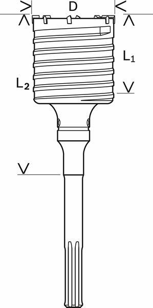 Produktbild Bosch Professional Zubehör PRO SDS max-5 Core Cutter, einteilig, 90 x 80 x 160 mm (90 Millimeter)