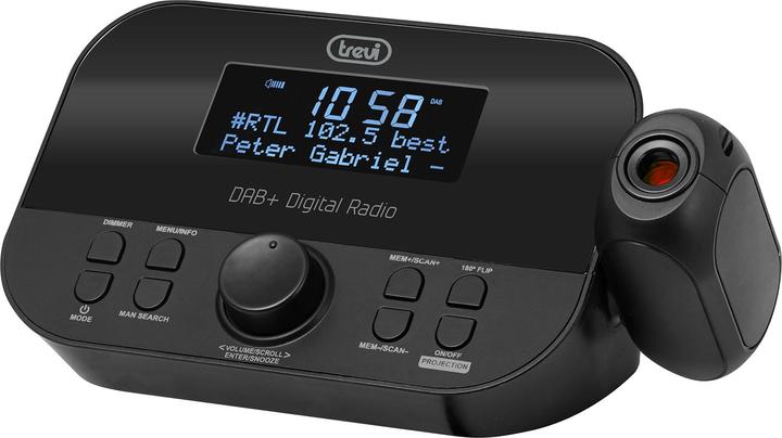 Actual product image Trevi RC 85D8 DAB Digital Alarm Clock Black