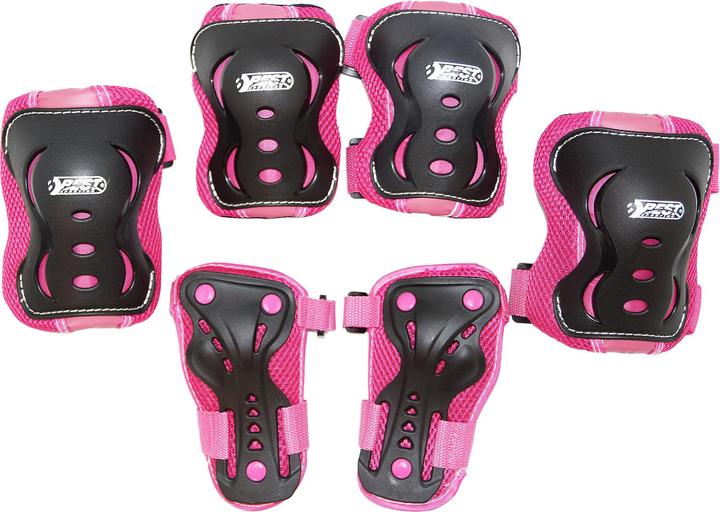 Magni Best Sporting Schützer Set HQ, Kinder Knie-, Ellenbogen- und Handrückenschützer, Grösse XS/S M (XS, Ellbogenschoner, Knieschoner, Handgelenkschoner)