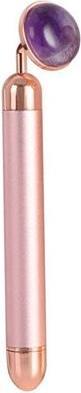 Actual product image Palsar 7 Jade Roller Massager Electric Pink Handle and Amethyst Jade)