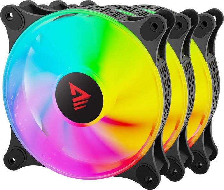 Produktbild Savio 3er-Set ARGB BLAST LÜFTERSET 3 x 120 mm 3-polig 5 V 4-polig 12 V (120 mm, 3 x)