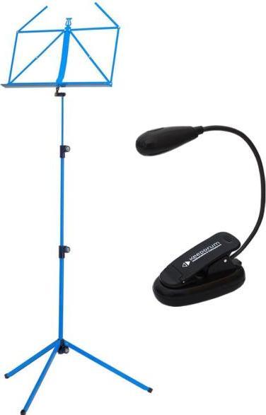 Actual product image K&M 100-1 Music Stand Blue with Music Stand Light