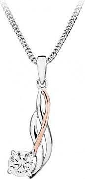 Image du produit Silver Cat Elégant collier bicolore avec zirconium cubique SC453 (chaîne. pendentif)