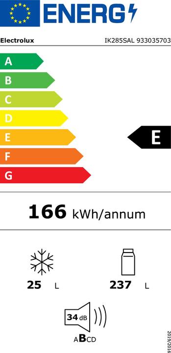 Energie-Label Electrolux IK285SAL (262 l)