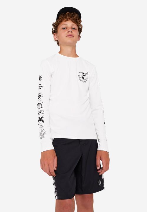 Immagine prodotto Olaian UV-Shirt langarm Surfen Kinder 100 Quiver weiss (140)