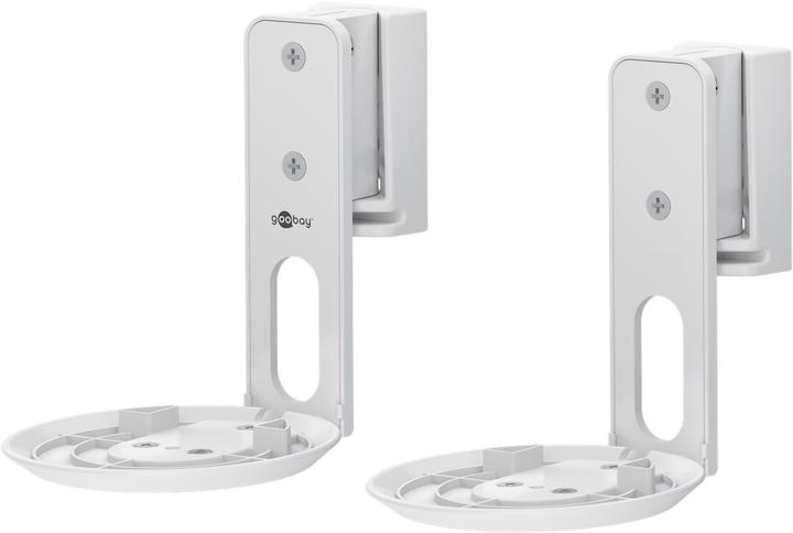 Produktbild Goobay Lautsprecher-Wandhalterung Modern Era 1 Flex, weiss (1 Stk., Wandmontage, Neigbar, Schwenkbar)